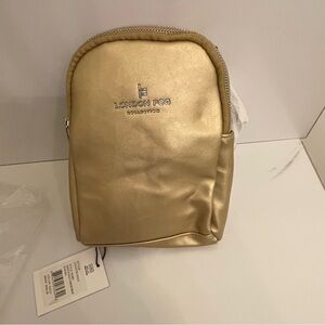London Fog Janice Gold Sling Bag Crossbody Adjustable Strap NEW with TAG